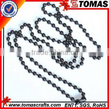 Guangzhou custom black plated ball chain necklace