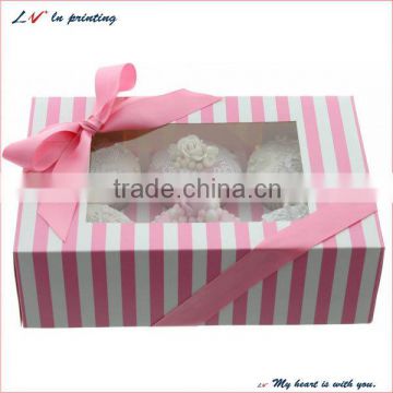 Custom window packaging cake boxes/ cardboard cake boxes with window wholesale