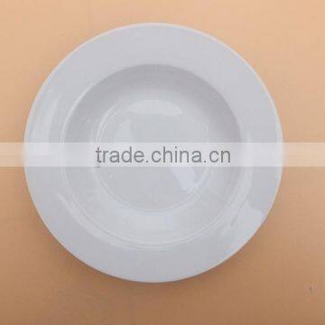 8.5'' ceramic soup plate for Hotel Restaurant porcelain dinnerware item round flat plates