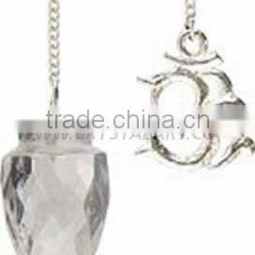 Crystal Faceted Cone Pendulum with OM Chain