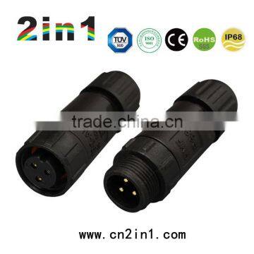 SQ14-3P IP68 10A Nylon Solder Waterproof Electric Cable Wire Connector photo-2