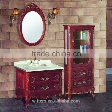 Wholesale Beige Yellow Floor Stand Hotel Bathroom Cabinet WTS839 photo-4