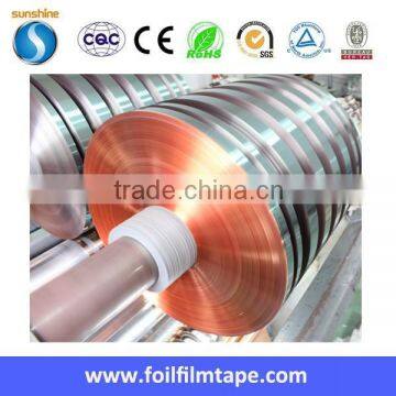 High shielding insualtion copper foil copper tape CU/PET for cables