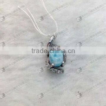 Hot Sale Larimar stone with 925 Silver pendants