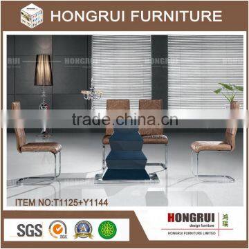 Wooden dining table with glass top design specific use royal wooden dining room furniture sets