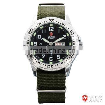 Shark Army Mens Military Nylon Band Quartz Sport Analog Watch