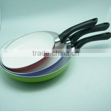 aluminum ceramic coating colorful outer coating fry pan