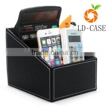 leather Remote control holder/controller TV Guide/mail/CD organizer/caddy/holder