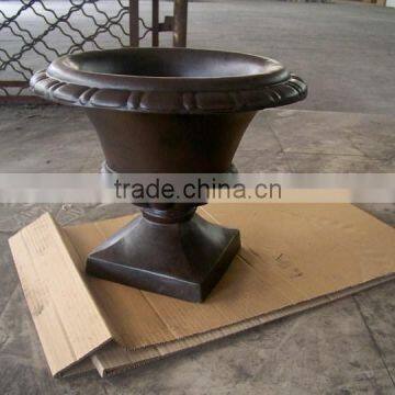 beautiful urn planter chocolate glass reinforced composite stand