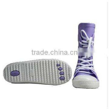Kids Non-slip Outsoles With Shoes Lace Flexible PVC Boots photo-6