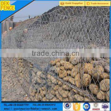 Double twisted rock basket wire mesh gabions