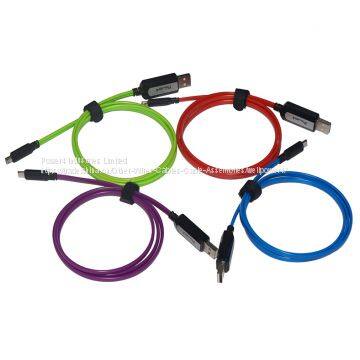 EL Visible Micro USB Flowing Flat Cable LDF001