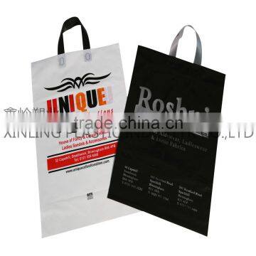 Supermarket custom biodegradable transparent pe ldpe hdpe packaging t-shirt shopping plastic bag