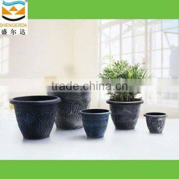 modern home ornaments iron pottery painted plastic flowerpot HG-0215C series