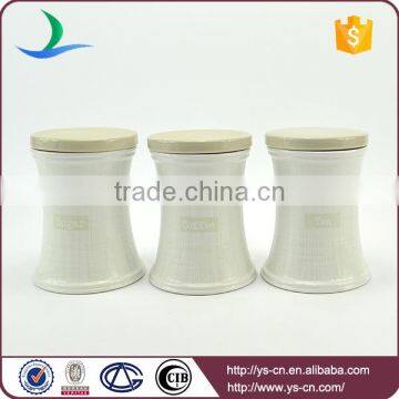 Modern Style Ceramic Canister Sets With Lid