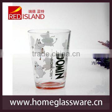 500ml print cartoon tumbler glass cup juice cup