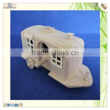 Light Weight Cute Animal Shape Paulownia Wooden Bird House photo-2