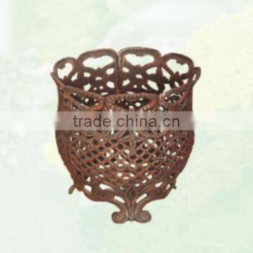 Trade Assurance Garden Cast Iron Flower basket for sale