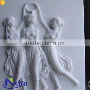 Outdoor decorative carving women stone relief sculpture NTMR-R421A