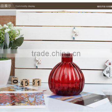 Wholesale Colored Pumpkin Shape Glass Vase With Cork photo-2
