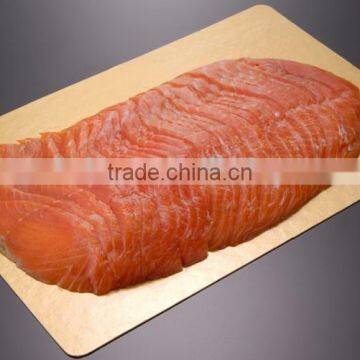 fish board(smoked salmon board,gold/silver paper board,aluminum foil laminated paper board,food tray board)