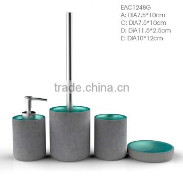 Wholesale bule Color inside painting Modern Bathroom Sets 4 piece Bathroom Accessorries Sets