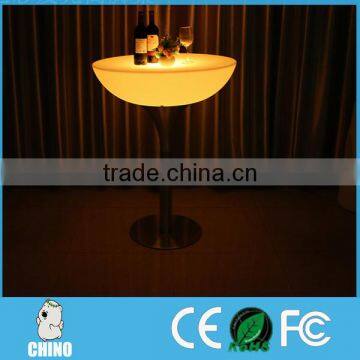 Night Club Furniture Rechargeable Plastic Colorful Led Lighting Round Table photo-2