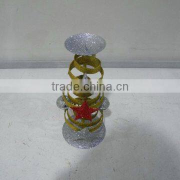 christmas design handmade pretty metal candleholder indoor decoration metal handicraft