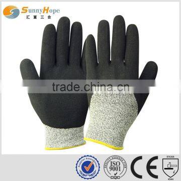 SUNNY HOPE Nitrile sandy anti cut gloves for sale,cut resistance gloves