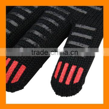 Best Price Aramid Machine Knit Hot Proof Gloves EN407 Heat Resistant Gloves With Silicone Printing Silicone Barbecue Gloves photo-3