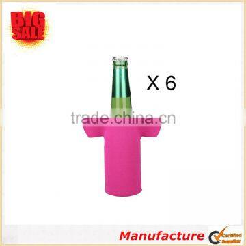 Collapsible Neoprene T - Shirt Shaped Beer Sleeve Customized Outdoor Beer Sleeves photo-5