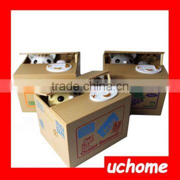 UCHOME Factory Wholse Piggy Bank/cat Stealing Saving Money Box/plastic Coin Bank photo-5
