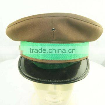 Factory Custom Embroidered Peaked Cap Officer Uniform Cap photo-6
