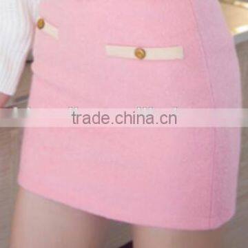 Holesale Ladies Red Spandex Elastic Chain Bottom Wrap Skirt photo-3