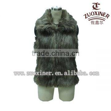 2014 popual sexy fox fur life vest women