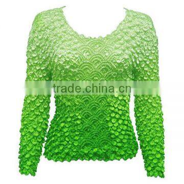Plus size extended factory wholesale women new design popcorn shirt