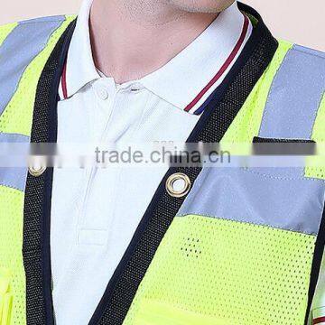 2017 High Visibility Reflective Mesh Safety Vest With Pocket photo-3