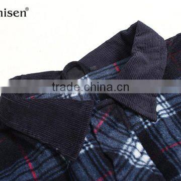Wholesale Custom Design Hooded Men Fleece Plaids Jacket photo-3