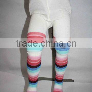 rainbow striped kids colored tights