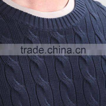 Men's O-neck Cable Sweater(ms024) photo-4