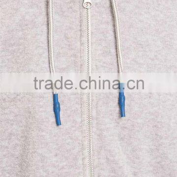 Thin Hoodie With String Blank Pullover Grey Wholesale Plain Zip Hoodies photo-3