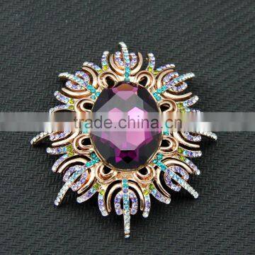 Elegant purple crystal spider bracelet high qualty lovely spider design brooch pins Korean style spider brooch