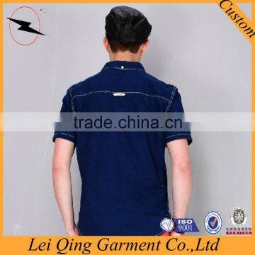 Denim Shirt Mens Jeans Button Up Denim Shirt photo-3