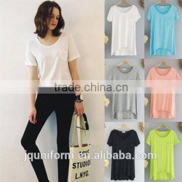 2016 O-Neck Polka Dot Design Free Style Lady Tshirt photo-2