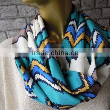Chevron Infinity Scarf / Neckwarmer, Scarf Infinity, Loop Circle Scarf, Cowl Scarf,fashion Scarf photo-3