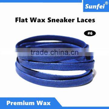 Professional Field Boot Shoes Wax Flat Reinforced Laces for Chukka Desert Boot - Amazon Supplier - Accept Custom - Blue