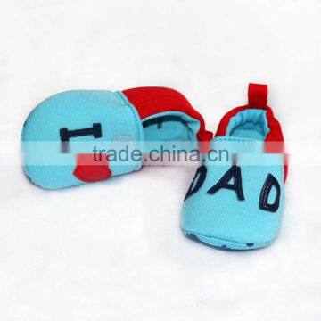 "I Love Dad" Embroidered Baby Footwear photo-3