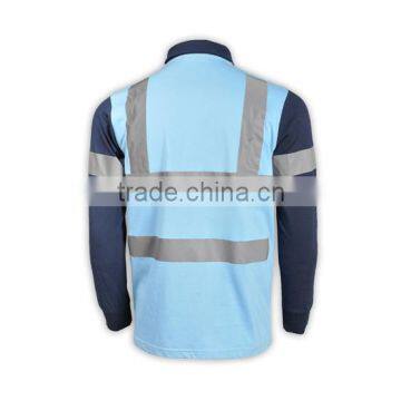 IS09001/BSCI Factory High Visibility Reflective Safety Polo Shirt photo-3
