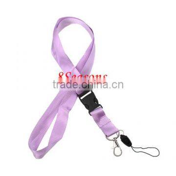 Mauve Survival Buckle Clasp Terylene ID Card Neck Strap Lanyard 62.5cm