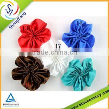 All Kinds of Beautiful Chiffon Fabric Flowers Handmade Fabric Flowers Wholesale photo-2